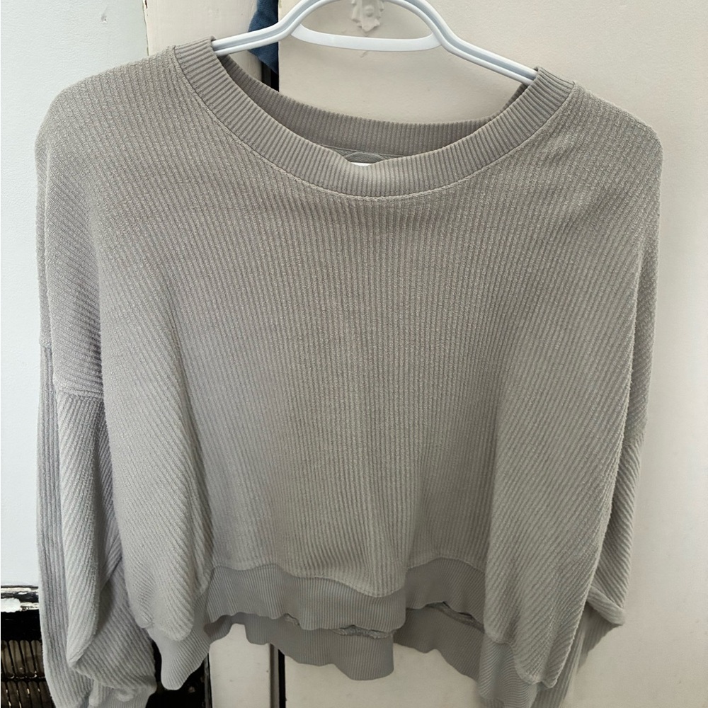 Aerie Light Teal Ribbed Top